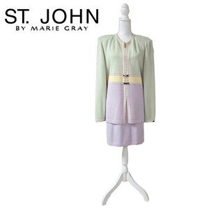 ST. JOHN COLLECTION 2 pc. Suit/Skirt Set in Santana Knit Pastels